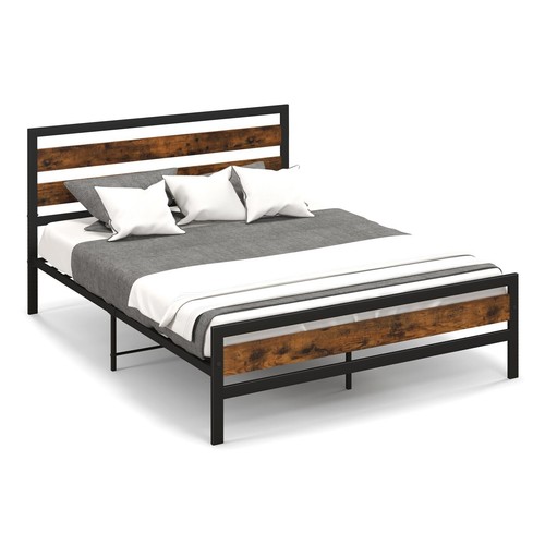 King size bed frame - bed, industrial
