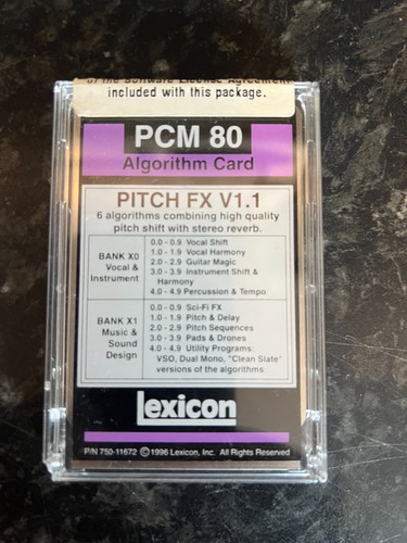 Lexicon pcm algorithim - pcm, 80
