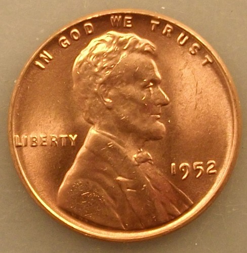Wheat penny 1952 lincoln cent - penny,