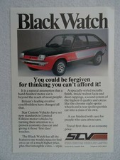 Vauxhall Chevette BLACK WATCH LIMITED EDITION Brochure 1981. 1256cc STAR CUSTOM.