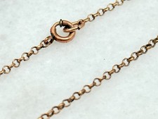 Antique 12k Gold Filled Rolo Chain Necklace 15” 2mm GF EDWARDIAN Art Deco