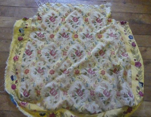 Vintage french fabric - fabric, flowers