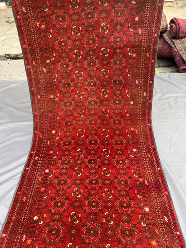 3x9 vintage afghan bukhara - afghan,