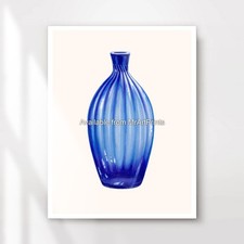 Blue Minimalist Glass Art