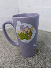 Disney Store Mug Tall Dopey Snow White Seven Dwarfs Purple 6 Inches VGC