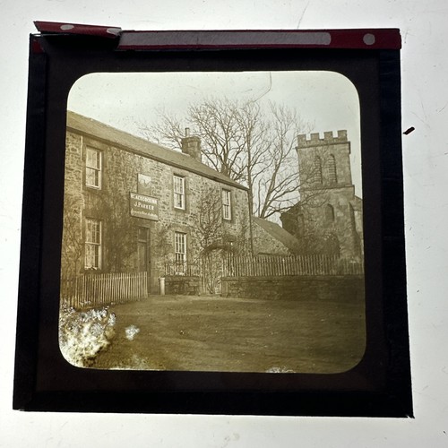 Antique magic lantern slide - lantern,
