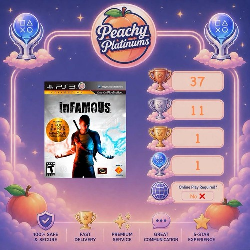 Infamous ps3 platinum - platinum, trophy