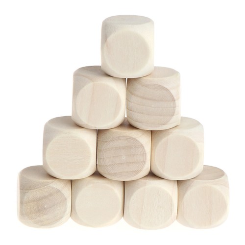 Wooden dice - wooden,