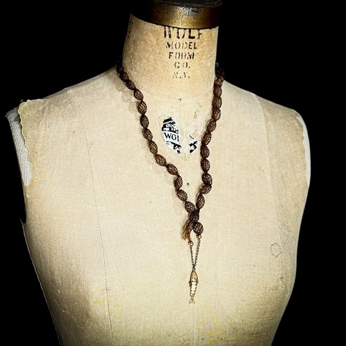 Victorian woven hair folk - , art