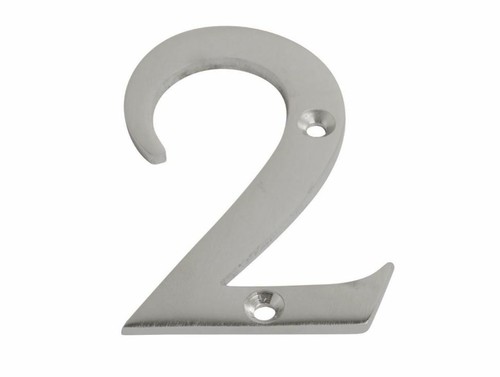 Satin chrome door numbers - door,