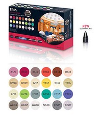 Letraset Tria Marker - 24 Pen Set - Interior Design