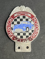 TAUNTON MOTORING MOTORSPORT CLUB MSUK VINTAGE MEMBERS ENAMEL CAR BADGE EMBLEM
