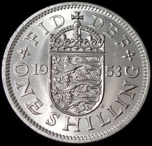 One shilling 1953 elizabeth - one,