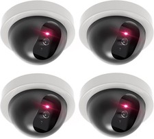WALI Dummy Fake Security CCTV Dome Camera with Flashing Red LED Light