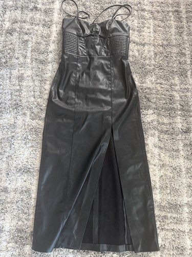 Zara black faux leather - zara,