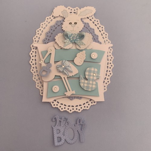 Baby boy dresser - card, topper
