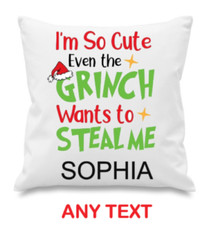 Personalised Grinch Cushion