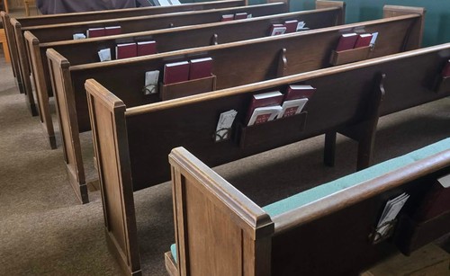 Solid wood church pews pads - wood, w/