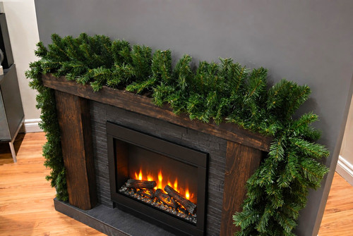 9ft green christmas garland - christmas,