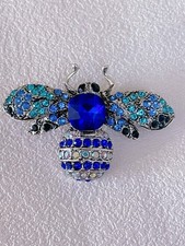Sparkly Blue Crystal Bee