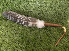 Feather & fur Smudge Fan with