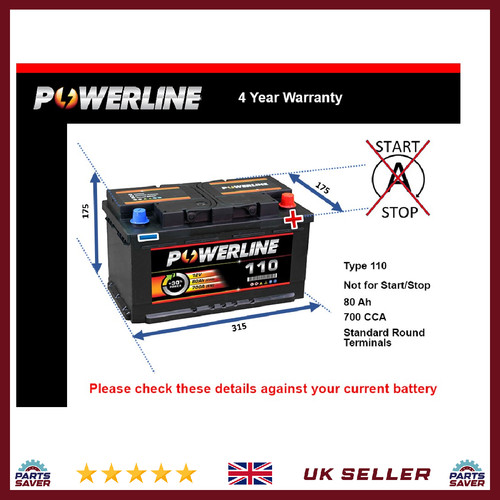 Car battery 110 - powerline,