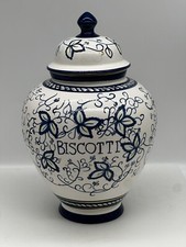 Vintage Large Biscotti Lidded