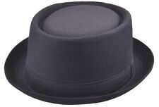 Black Trilby Pork Pie Hat