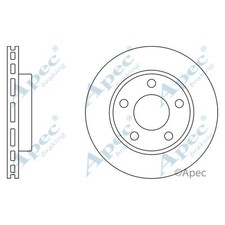 2x Brake Discs Vented For VW