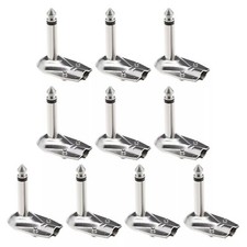 10 x MONO 6.35mm Flat Metal