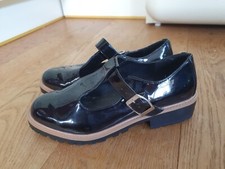 New Look 915 Generation Ladies Black Patent Shoes UK 5