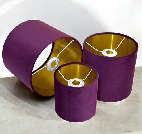 Velvet lamp shade - shade, quilty