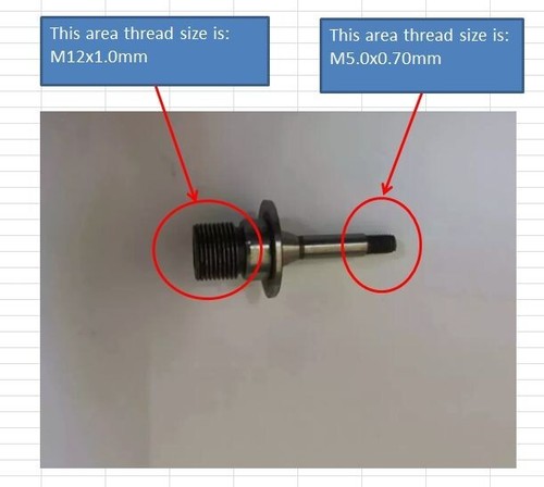 1pc adaptor m12x1 0mm - adaptor, 3