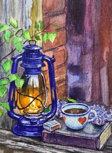 Watercolor painting still life - watercolor,