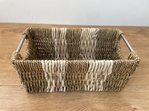 Wicker hamper basket empty - basket,