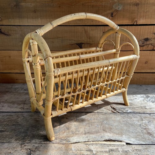 Vintage cane bamboo wicker - bamboo,