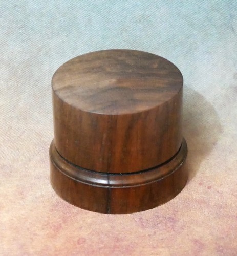 Walnut wood display plinth - display,