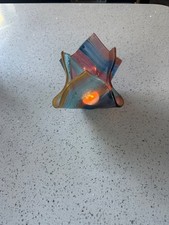 Jo Downs hand made medium glass vase