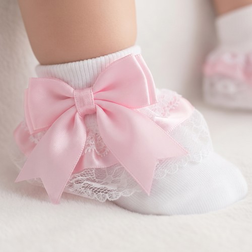 Baby girl frilly lace ankle - lace,