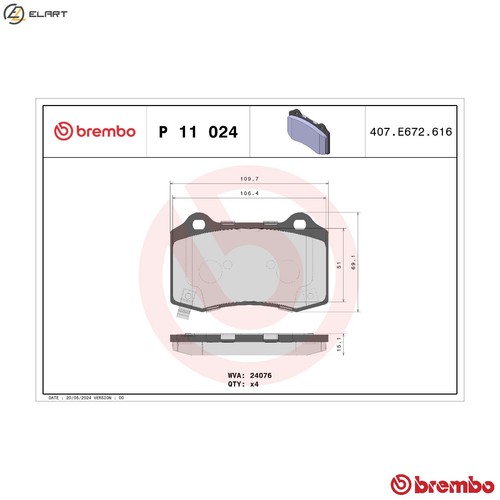 Brake pad set - pad, disc