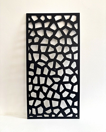 Black metal privacy screen - metal,