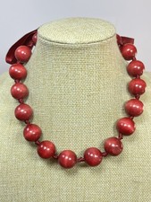 Statement red chunky wooden - red,