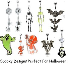 New spooky gothic belly bars - spooky,
