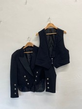 Classic traditional kilt jacket+waistcoat Prince Charlie Uk 48 short #113 MD001