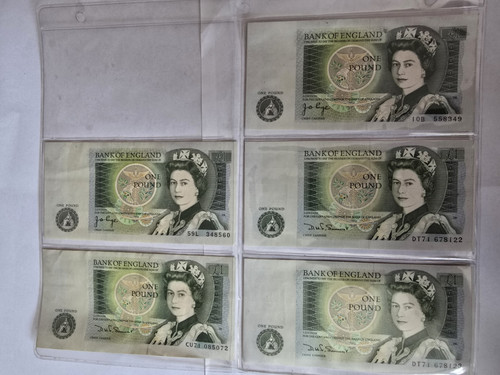 Bank england 1 - £1, notes