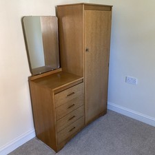 Retro wardrobe with drawers - retro,