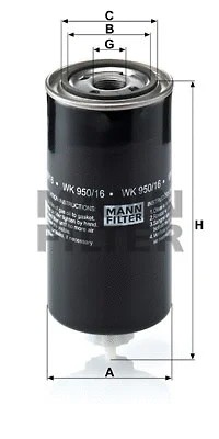 Fuel filter fits erf - erf, b-series