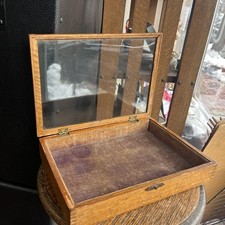 Antique Victorian Oak Glass