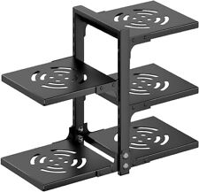 Pot and Pan Stand Rack with 5 Adjustable Non-slip Dividers, Holder Stand,Storage
