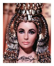 ELIZABETH TAYLOR - CLEOPATRA AUTOGRAPH SIGNED PHOTO POSTER